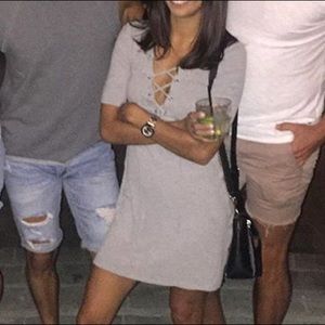 Topshop dress with lace up